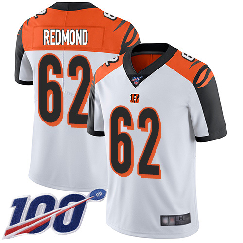 Cincinnati Bengals Limited White Men Alex Redmond Road Jersey NFL Footballl 62 100th Season Vapor Untouchable